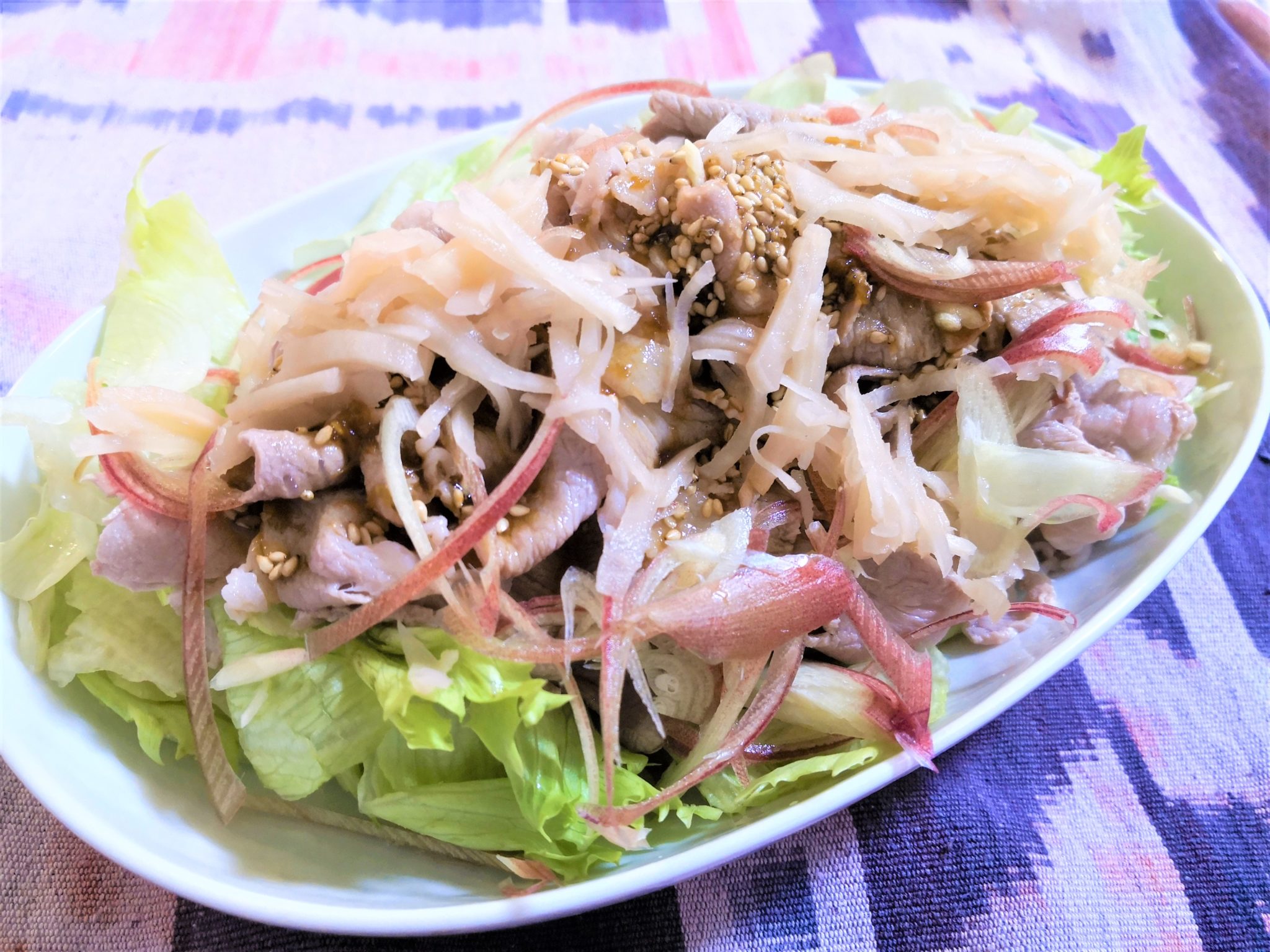 豚のしゃぶしゃぶ　梅醤油だれ